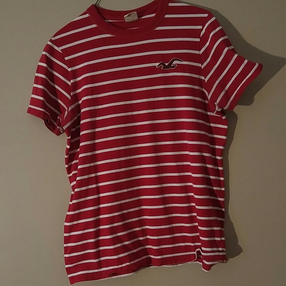 Hollister red striped shirt Clearance